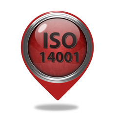 Iso 14001 pointer icon on white background