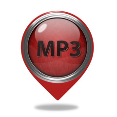 MP3 pointer icon on white background