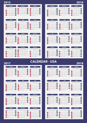 Calendar 2015 - 2016 - 2017 - 2018