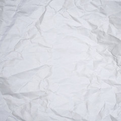 white wrinkled paper texture or background