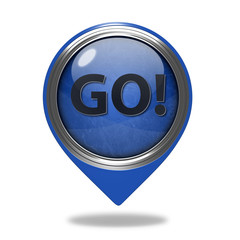 go pointer icon on white background