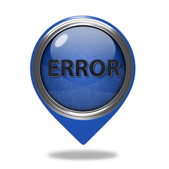 error pointer icon on white background