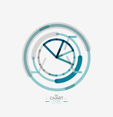 Line graph, chart icon