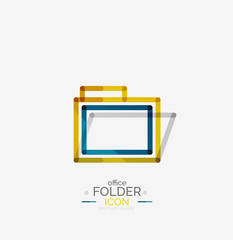 Folder logo, stamp. Accounting binder