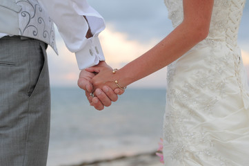 Wedding couple on the beach