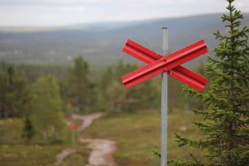 Ski Trail With Landscape