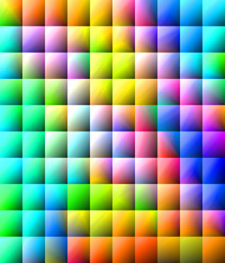 Cool rainbow colored background - squared pattern