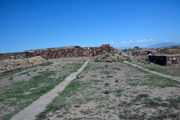 Inside the walls in Erebuni fortress, Yerevan