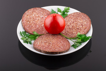 Raw Turkish Ottoman Sausage on Plate