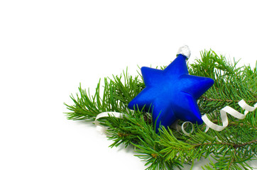 Синяя елочная игрушка