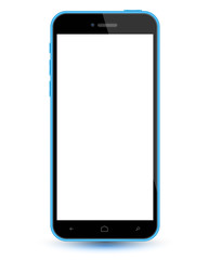 Smartphone realistic blue.