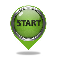 start pointer icon on white background