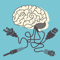 Brain connectivity, vector illustration