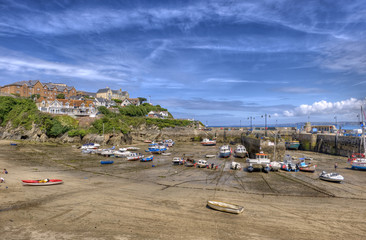 Fototapeta na wymiar Newquay harbour at low tide, Cornwall, UK.
