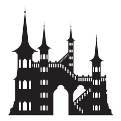 Fototapeta premium Castle Vintage Vector