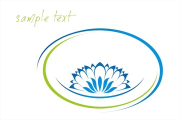 water lily , Buddha, Eco friendly business logo design