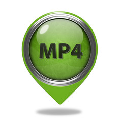 MP4 pointer icon on white background