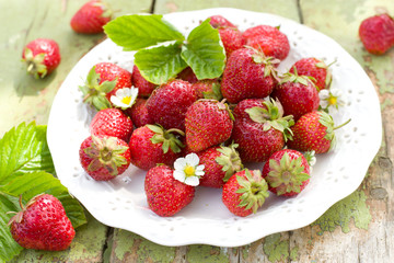 Strawberries on a plate