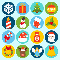 Christmas icons set