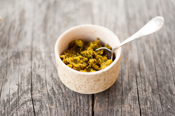 Black bean dip with turmeric