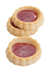 sour and sweet strawberry jam in soft delicious tartlet