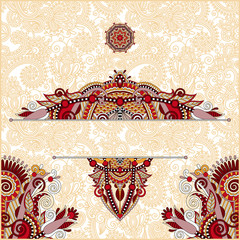 invitation card with neat ethnic background, royal ornamental de