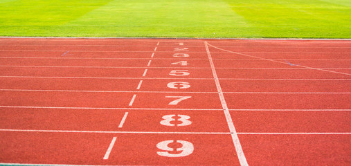 lanes of running track