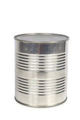 Tin cans isolated on white background