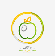 Apple logo concept, stamp