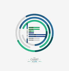 Line graph, chart icon