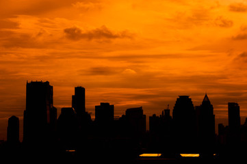 Naklejka premium City silhouette