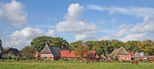 Typisches traditionelles niedersächsisches Dorf (Niedersachsen)