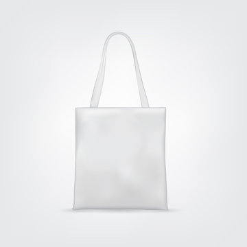 Blank White Tote Bag Mockup