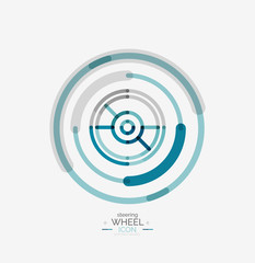 Car steering wheel icon