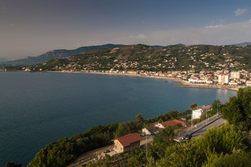 Fototapeta na wymiar Aerial view of a coast in Agropoli