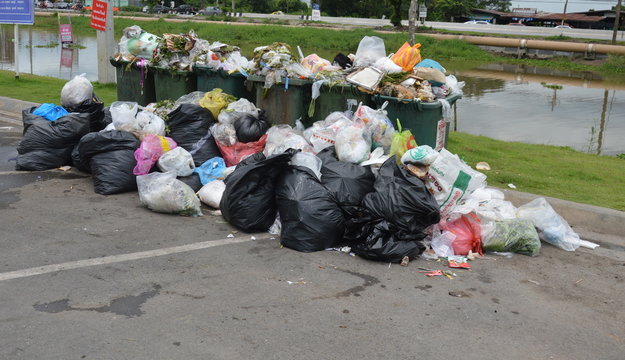 dump bin on the street