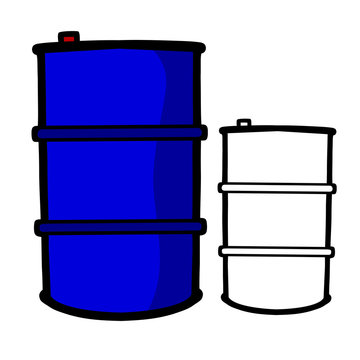 Blue Oil Barrel