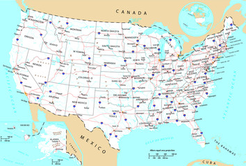 USA general map - 72372026