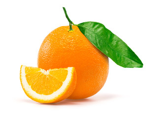 Orange over white background
