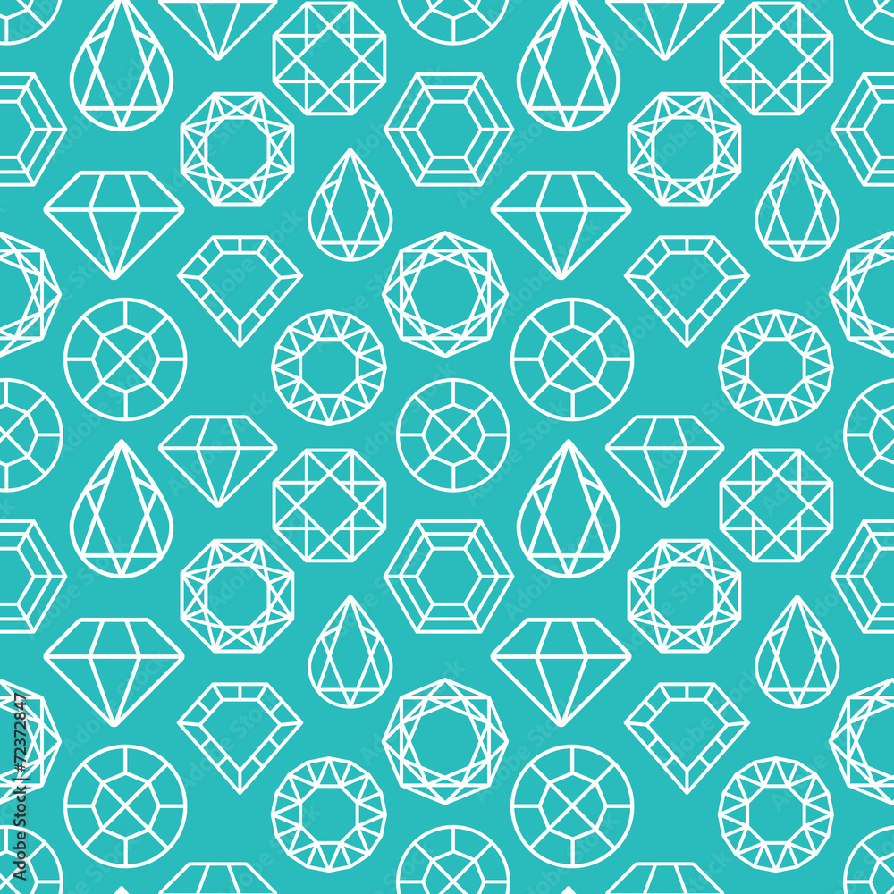 Poster Vector seamless pattern with diamonds