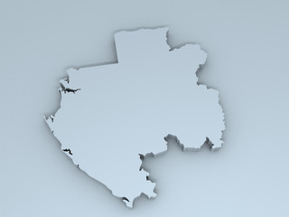 gabon 3D map