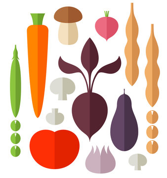 Vegetable. Icon Set