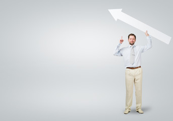 Businessman with arrow