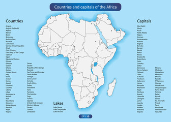 Countries and capitals of the Africa