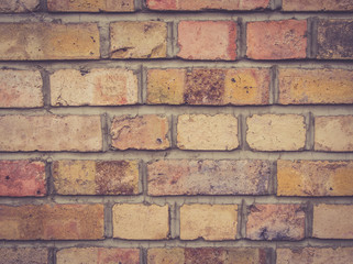 old brick wall texture with a retro filter effect