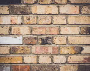 old brick wall texture with a retro filter effect