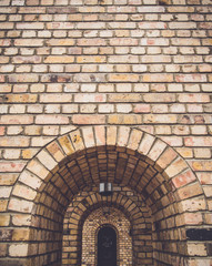 brick arches with a retro filter effect
