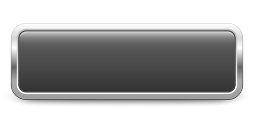 Long rectangular template - dark gray metallic button