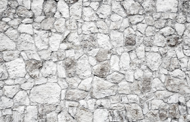 Background texture of white wall made of stone
