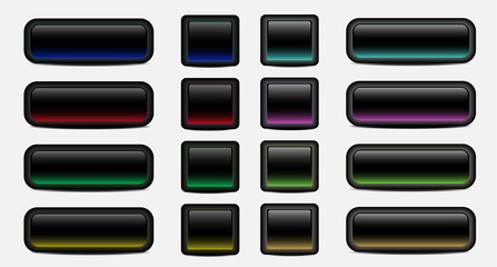 Blank dark buttons